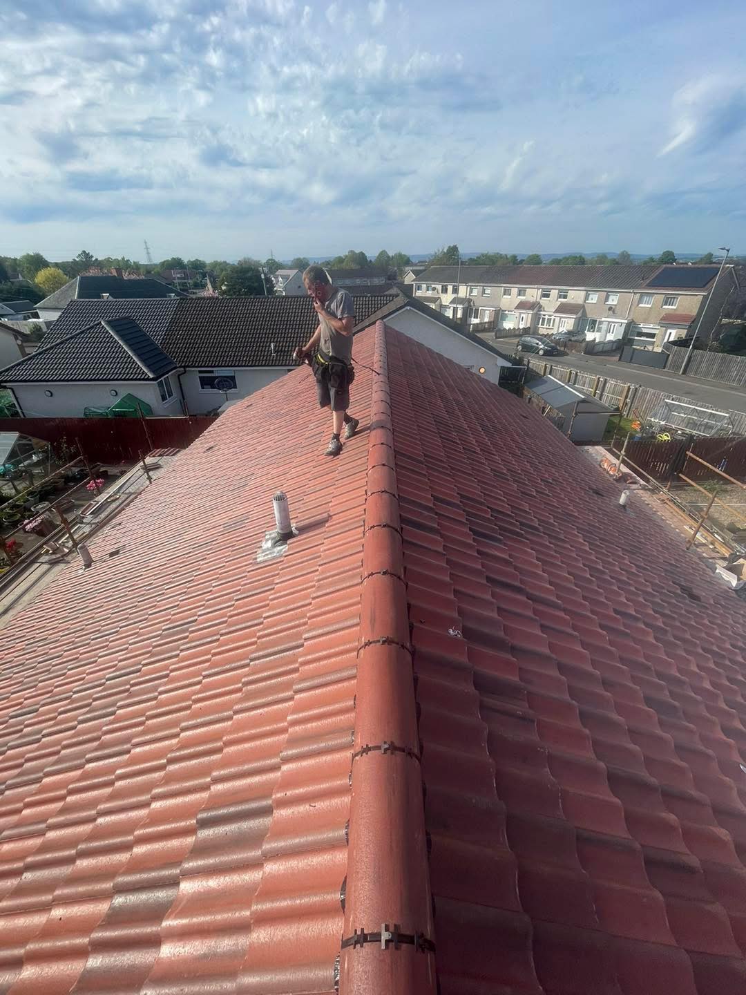 Roof repair works